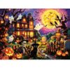 300 Piece Halloween Puzzles for Kids Adult,Large Piece Spooky Kitten Puzzle