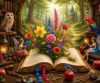 300 Piece Jigsaw Puzzle for Kids & Adults – Magical Fantasy Garden Scene with Open Book, Colorful Flowers, Owl, Parrot & Fairy Castle, Enchanted Puzzle Gift for Boys Girls Ages 8+, 20.5 x 15 in