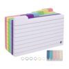 300 Sheets 6 Colors Index Cards with Divider Tabs Ruled Flash Note Cards