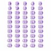 30/50PCS Numbered Pencil Toppers Reusable Pencil Tags Classroom Supply Organization Labels