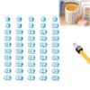 30/50 PCS Numbered Pencil Toppers,Reusable Student Pencil Label Tags,Classroom Tracking Markers Stationery Supplies (Light Blue, Number1-50)
