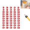30/50 PCS Numbered Pencil Toppers,Reusable Student Pencil Label Tags,Classroom Tracking Markers Stationery Supplies (red, Number1-50)