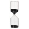 30 Minute Sand Timer for Students Teens | Cylinder Hourglass Timer for Time Management/Visual Learning | Pink/Blue/Black | Housewarming Present (Black)