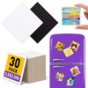 30Pack 2.5x2.5IN Square Mini Canvas Magnets, Small Magnetic Paint Canvas