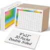 30 Pack Multiplication Dry Erase Boards with Color-Coded Times Tables
