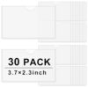 30 Pack Self-Adhesive Index Card Pockets with Top Open for Loading - Ideal Index Card Holder for Organizing and Protecting - Crystal Clear Plastic(3.7 x 2.3 Inches)