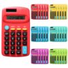 30 Pack Solar Powered Pocket Calculator for Students Classroom Supplies,Small Mini Calculator for Kids School Home Office(6 Colors)