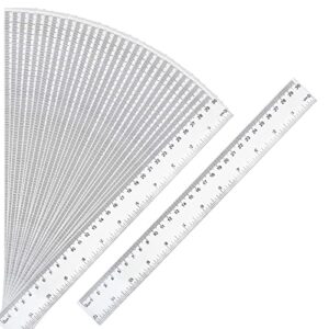 30 Packs Plastic Clear Rulers Bulk for Classroom, 12 Inch Ruler