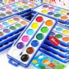 30 Pack Watercolor Paint Set Bulk – 12 Colors Washable Watercolor Paints with Brushes for Kids & Adults | Watercolor, Watercolor Paint, Water Color Paint Sets for Kids, Watercolors, Water Paint Set, Acuarelas, Kid Watercolor Paint Set, Watercolor Sets – Ideal for Classroom, Parties, Kindergarten, Art Activities