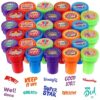 30 PCS Assorted Stamps for Kids Teacher Stamps for Classroom Motivational Encouraging Self Inking Stamp Gifts Teacher Reward Sorted Review Stamps for Home School Prizes Party Favor