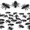 30 PCS Big Plastic Ants, 1.6" Black Ant Realistic, Black Plastic Mock Reptile Insects, Halloween Prank Props for Party Decoration Supplies April Fool's Day Props