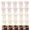 30Pcs Metal Coffee Cup-Shaped Paper Clips Set-Fun and Cute Paperclips for Document Organization and Party/Event Decorations in Rose Gold and Gold