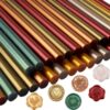 30PCS Metallic Color Hot Glue Sticks, VARACL Retro Colored Glue Gun Sticks, Mini Hot Melt Adhesive Sticks for DIY Art Craft Repair Bonding Wedding Invitation Envelope Seal Stamp, 7 x 100 mm, 6 Colors