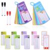 30 Pcs Multiplication and Division Flash Cards, Math Flash Cards for 1st to 3rd Grades, Math Games with 4 Dry Erase Pens 2 Rings for Learning Multiplication Chart Division Chart