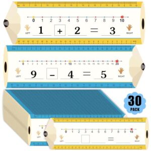 30Pcs Pencil Number Lines, Double Sided Number Lines for Students, 12x4Inch Erasable Number Line for Classroom Wall Home Teaching Supplies Must Haves