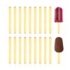 30 Pcs Reusable Acrylic Popsicle Sticks, 4.5 Inch Acrylic Cakesicle Sticks for Candy Cake Family Party DIY, Cream Gifts Party Craft (Gold)