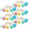 30 Pcs Sponge Brushes for Painting - Round Flower Foam Brush Paint Sponges - Stippler Paintings Sponge Paint Brushes for Acrylic with Wooden Handle for Crafts DIY Painting Tools
