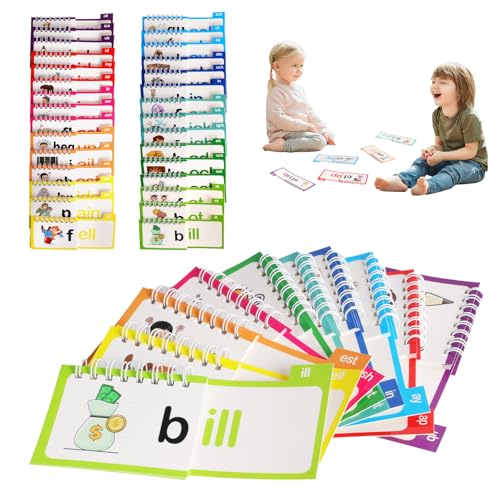 30 Read and Rhyme Flip Books,Sight Words Flash Cards Kindergarten,Phonics Flash Cards Reading Games,Interesting Word Family Flip Books, ABC Vocabulary Flash Cards,Read and Rhyme Flip Activity Book