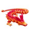 31.5 Large 3D Printed Dragon Bigger Fidget Animals Toys, Giant Flexible Articulated Fidget Toy, Halloween Home Office Executive Desk Decor, Christmas 3D Print Toy (Ardor Noble, 31.5inch)