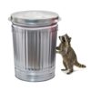 31 Gallon Galvanized Steel Trash Can, Heavy-Duty Rodent-Proof Bin with Lid