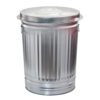 31 Gallon Galvanized Steel Trash Can, Heavy Duty Metal Waste Bin with Lid, for Garage and Patio