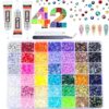 32000Pcs 42 Colors Jelly Rhinestones Kit for Bedazzling,3mm Multicolor Resin Flatback Gems Bedazzler Kit with 3Pcs B7000 Jewelry Glue & Tools for Nail Rhinestones,Shoes,Crafts,Makeup,Diamond Art & DIY