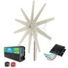 3200W Small Wind Turbine Generator Kit 12V with MPPT Charge Controller, 10-Blade Low Start-Up Speed 220V for Home Boat