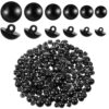 320 PCS Sew On Safety Eyes Buttons, Crochet Eyes for Animals 8mm to 15mm Plastic Mushroom Domed Sewing Doll Eye for Crafts for DIY Stuffed Animals Amigurumis Crochet Doll Making