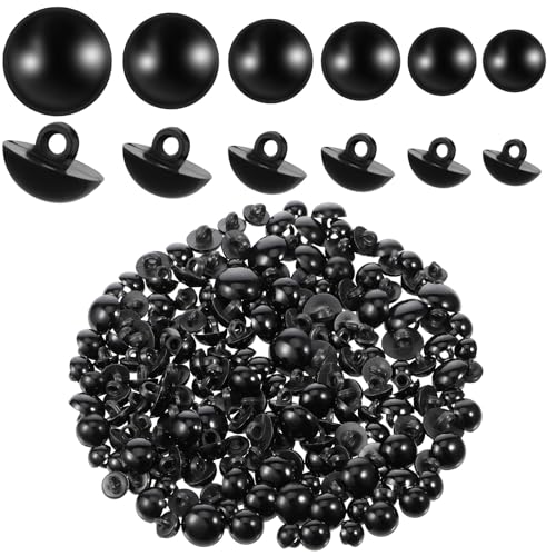 320 PCS Sew On Safety Eyes Buttons, Crochet Eyes for Animals 8mm to 15mm Plastic Mushroom Domed Sewing Doll Eye for Crafts for DIY Stuffed Animals Amigurumis Crochet Doll Making