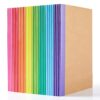 32 Pack Composition Notebooks Bulk, Feela Kraft Cover Lined Blank College Ruled Composition Travel Journals with Rainbow Spines For Women Students Business, 60 Pages, 8.3”x 5.5”, A5, 8 Colors
