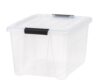 32 Quart Stackable Plastic Storage Bins with Lid, BPA Free Durable Tote Boxes for Home Garage Office Organization