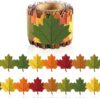33 Ft Fall Bulletin Board Border, Maple Leaves Bulletin Border Trim, Autumn Leaf Border Stickers for Thanksgiving Classroom Office Chalkboard Wall Decor