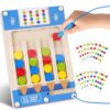 3 4 5 Year Old Boy Birthday Gift, Kids Magnetic Color Matching Puzzle Board