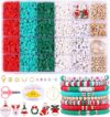 3500 PCS Clay Beads Bracelet Making Kit, Christmas Beads for Crafts