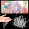 350 Pcs Rubber Bands for Balloon Arch, 5 Size 1.6", 2.7", 3.2", 3.9", 7.9"