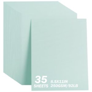 35 Sheets Aqua Blue Cardstock 8.5 x 11 Inch Boho Paper