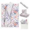35 Sheets Floral Tissue Paper, 20x14in Flower Tissue Paper for Gift Bags Gift Wrapping, Crafts, Decoupage Art Packing Supplies for Weddings, Birthdays - Blue Floral