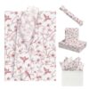 35 Sheets Floral Tissue Paper, 20x14in Flower Tissue Paper for Gift Bags Gift Wrapping, Crafts, Decoupage Art Packing Supplies for Weddings, Birthdays, Holidays Decor-Red Bird