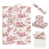 35 Sheets Floral Tissue Paper, 20x14in Flower Tissue Paper for Gift Bags Gift Wrapping, Crafts, Decoupage Art Packing Supplies for Weddings, Birthdays, Holidays Decor-Lake