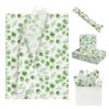 35 Sheets Floral Tissue Paper, 20x14in Flower Tissue Paper for Gift Bags Gift Wrapping, Crafts, Decoupage Art Packing Supplies for Weddings, Birthdays, Holidays Decor-Fresh Green