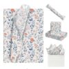 35 Sheets Floral Tissue Paper, 20x14in Flower Tissue Paper for Gift Bags Gift Wrapping, Crafts, Decoupage Art Packing Supplies for Weddings, Birthdays, Holidays Decor-Blue Rose