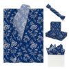 35 Sheets Floral Tissue Paper, 20x14in Flower Tissue Paper for Gift Bags Gift Wrapping, Crafts, Decoupage Art Packing Supplies for Weddings, Birthdays, Holidays Decor-Blue White Floral