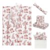 35 Sheets Floral Tissue Paper, 20x14in Flower Tissue Paper for Gift Bags Gift Wrapping, Crafts, Decoupage Art Packing Supplies for Weddings, Birthdays, Holidays Decor-Rose Retro