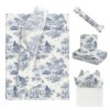 35 Sheets Floral Tissue Paper, 20x14in Flower Tissue Paper for Gift Bags Gift Wrapping, Crafts, Decoupage Art Packing Supplies for Weddings, Birthdays, Holidays Decor-Village Blue