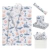 35 Sheets Floral Tissue Paper, 20x14in Flower Tissue Paper for Gift Bags Gift Wrapping, Crafts, Decoupage Art Packing Supplies for Weddings, Birthdays, Holidays Decor-Sea