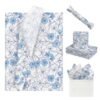 35 Sheets Floral Tissue Paper, 20x14in Flower Tissue Paper for Gift Bags Gift Wrapping, Crafts, Decoupage Art Packing Supplies for Weddings, Birthdays, Holidays Decor-Blue Floral