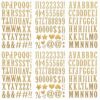 360 Pcs 3D Gold Letter Stickers, Foam Alphabet Number Stickers 1 Inch