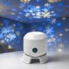360° Rotating LED Snowflake & Ocean Wave Projector Night Light with Multi-Angle Base for Bedroom, Meditation, Home Theater