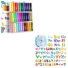 36 Colors Tempera Paint Sticks + 78 PCS Magnetic Letters