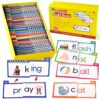 36 Double-Sided Phonics Flash Cards, Read & Rhyme Word Family Build Books with 72 Word Families, Sight Word Learning Cards for Preschool, Kindergarten & Early Readers Ages 4-8